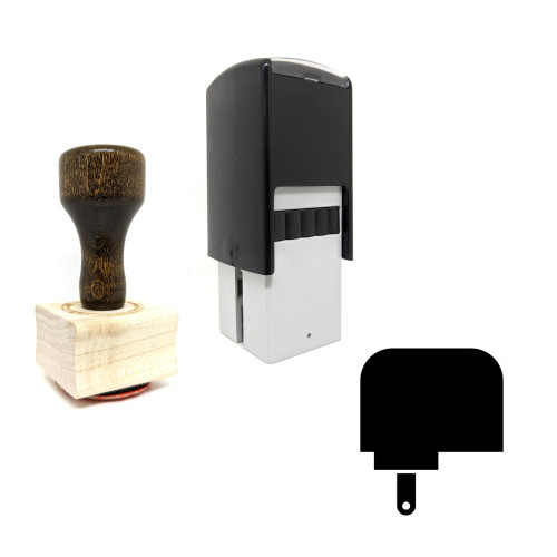 "Power Adapter" rubber stamp with 3 sample imprints of the image