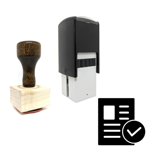 "Check Document" rubber stamp with 3 sample imprints of the image