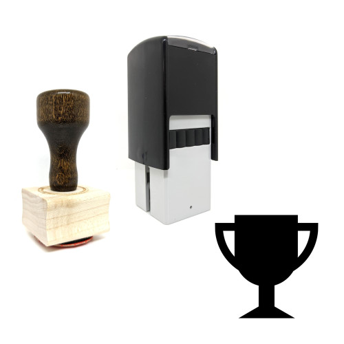 "Goblet" rubber stamp with 3 sample imprints of the image