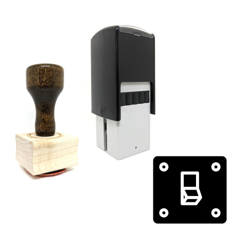 "Light Switch" rubber stamp with 3 sample imprints of the image