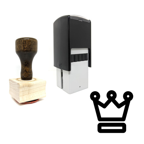 "Crown" rubber stamp with 3 sample imprints of the image