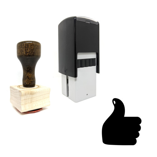 "Like" rubber stamp with 3 sample imprints of the image