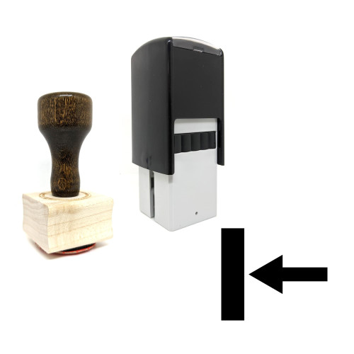 "Move Left" rubber stamp with 3 sample imprints of the image