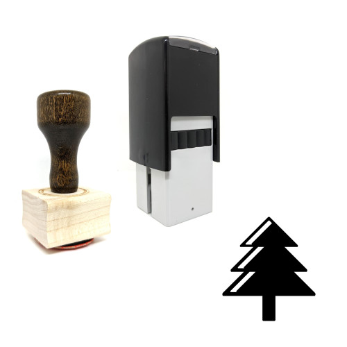 "Pine Tree" rubber stamp with 3 sample imprints of the image