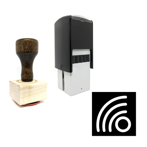 "Rss Feed" rubber stamp with 3 sample imprints of the image