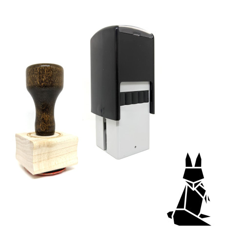 "Rabbit" rubber stamp with 3 sample imprints of the image