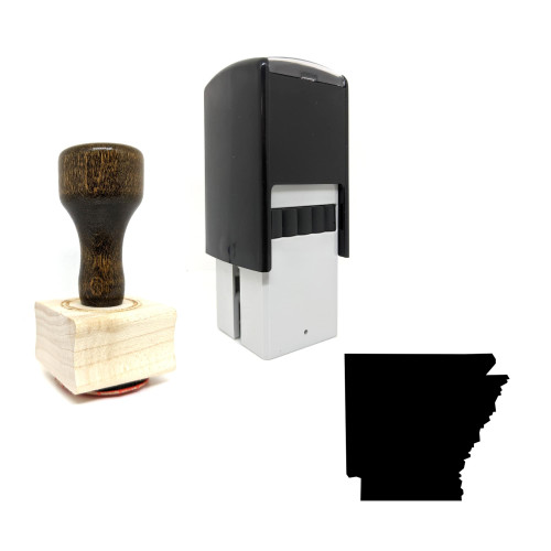 "Arkansas" rubber stamp with 3 sample imprints of the image "Arkansas" rubber stamp with 3 sample imprints of the image