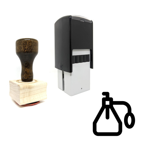 "Perfume Bottle" rubber stamp with 3 sample imprints of the image
