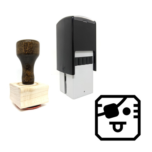 "Pirate" rubber stamp with 3 sample imprints of the image