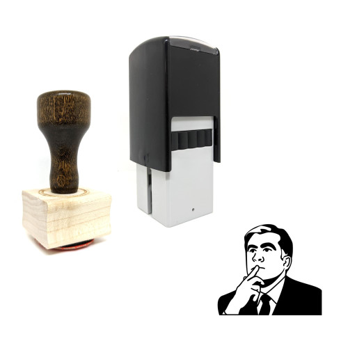 "Saakashvili" rubber stamp with 3 sample imprints of the image