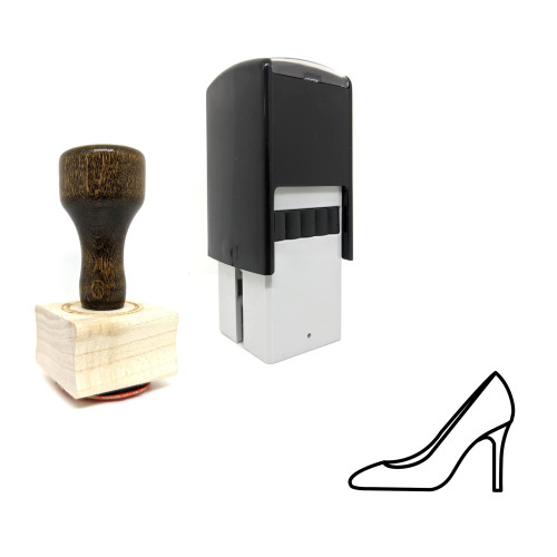 "Shoes" rubber stamp with 3 sample imprints of the image