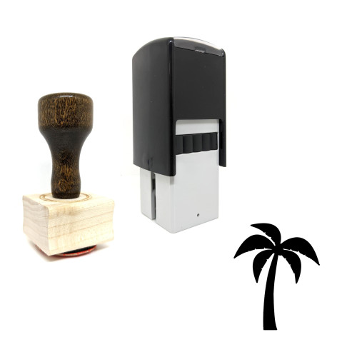"Palm Tree" rubber stamp with 3 sample imprints of the image