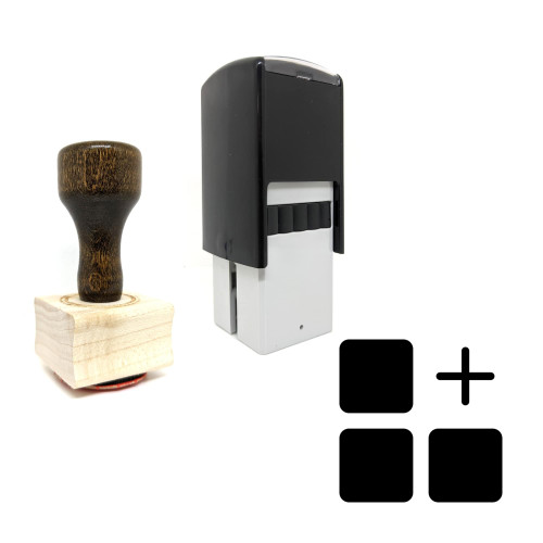 "Add Collection" rubber stamp with 3 sample imprints of the image