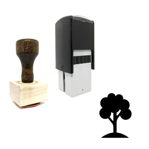 "Tree" rubber stamp with 3 sample imprints of the image