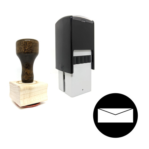 "Envelope" rubber stamp with 3 sample imprints of the image