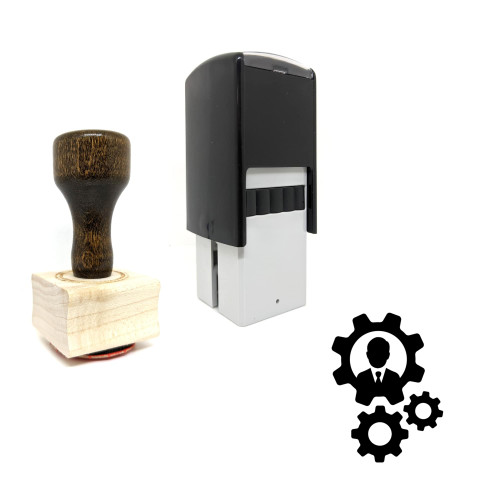 "Productivity" rubber stamp with 3 sample imprints of the image