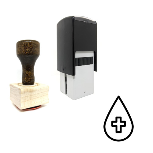 "Holy Water" rubber stamp with 3 sample imprints of the image