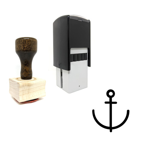 "Anchor" rubber stamp with 3 sample imprints of the image