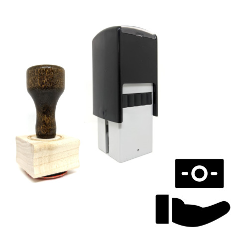 "Livelihood" rubber stamp with 3 sample imprints of the image