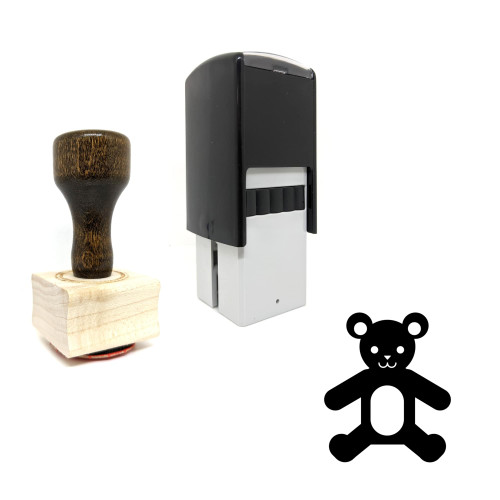 "Teddy Bear" rubber stamp with 3 sample imprints of the image