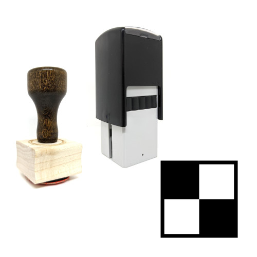 "Letter L" rubber stamp with 3 sample imprints of the image