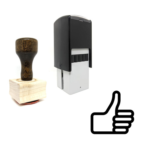 "Thumbs Up" rubber stamp with 3 sample imprints of the image