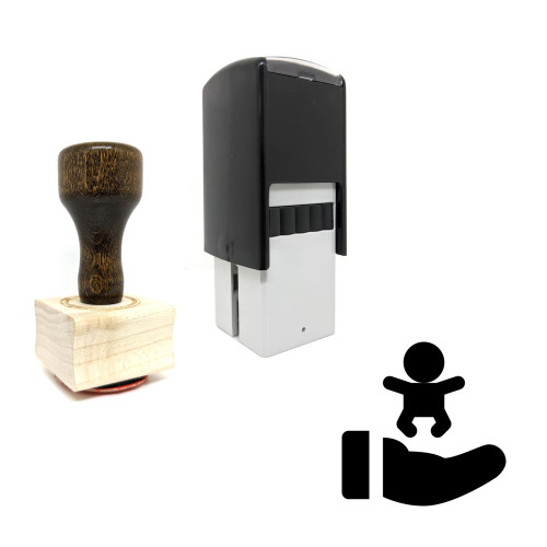 "Child Support" rubber stamp with 3 sample imprints of the image