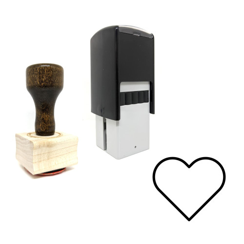 "Heart" rubber stamp with 3 sample imprints of the image "Heart" rubber stamp with 3 sample imprints of the image