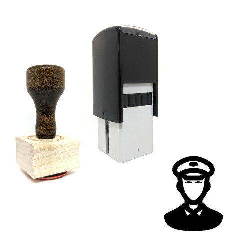 "Police Officer" rubber stamp with 3 sample imprints of the image