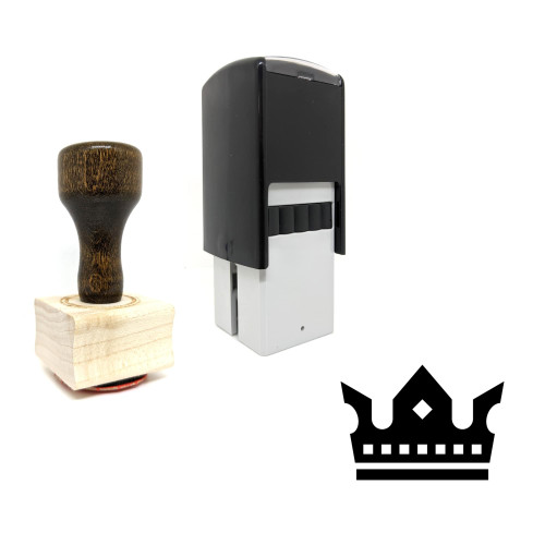 "Crown" rubber stamp with 3 sample imprints of the image