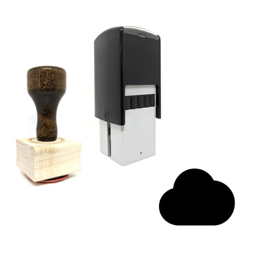 "Cloud" rubber stamp with 3 sample imprints of the image