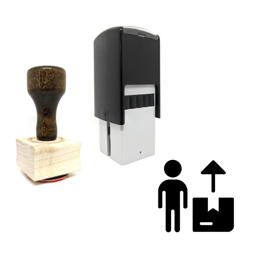 "Deliver" rubber stamp with 3 sample imprints of the image