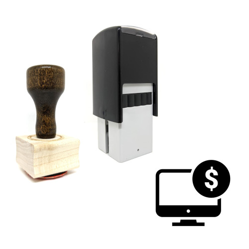 "Online Store" rubber stamp with 3 sample imprints of the image