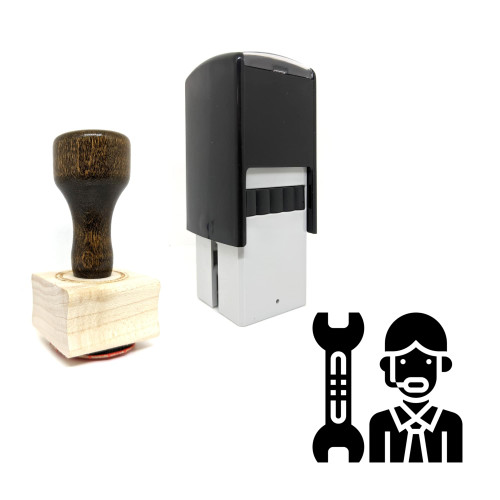 "Fix" rubber stamp with 3 sample imprints of the image