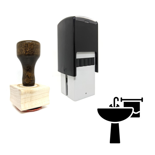 "Back Wash" rubber stamp with 3 sample imprints of the image
