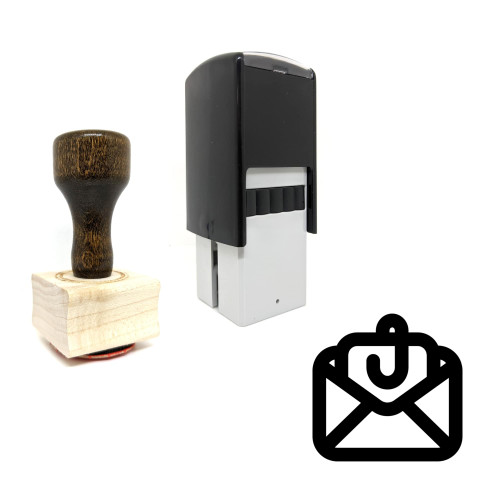 "Attach Mail" rubber stamp with 3 sample imprints of the image