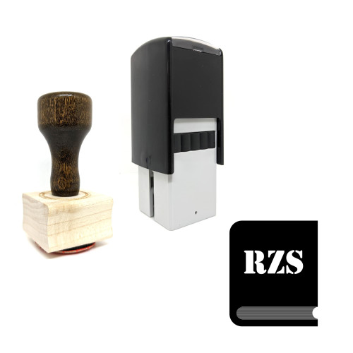"Rzs File" rubber stamp with 3 sample imprints of the image