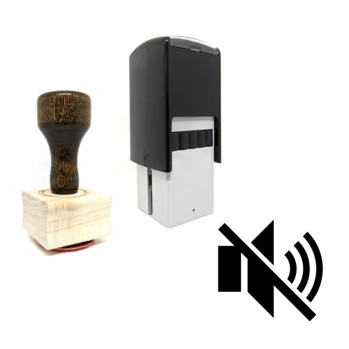 "Mute" rubber stamp with 3 sample imprints of the image