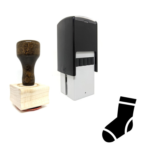 "Socks" rubber stamp with 3 sample imprints of the image