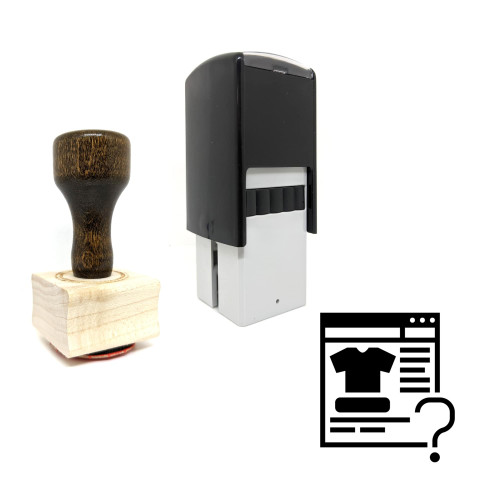 "Online Marketing" rubber stamp with 3 sample imprints of the image