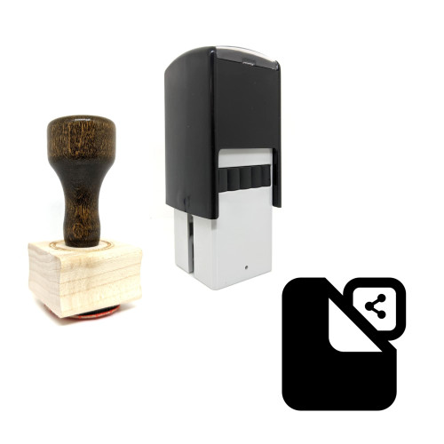 "Share File" rubber stamp with 3 sample imprints of the image