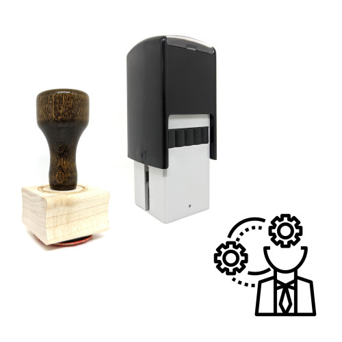 "Web Developer" rubber stamp with 3 sample imprints of the image