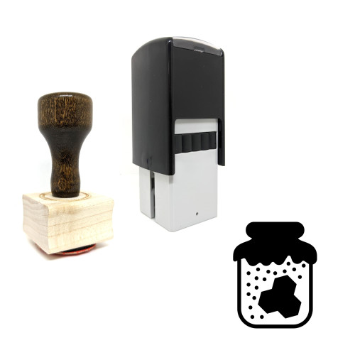 "Honey Jar" rubber stamp with 3 sample imprints of the image