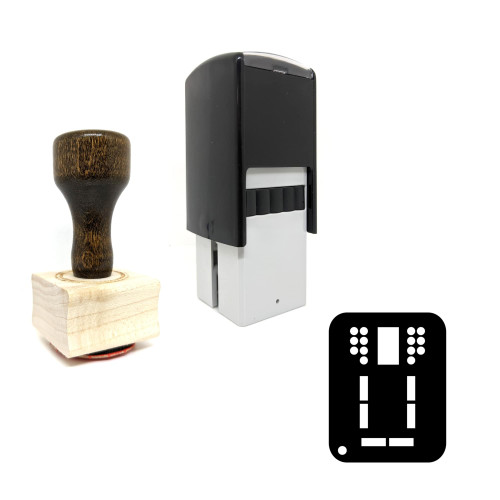 "DJ Mixer" rubber stamp with 3 sample imprints of the image