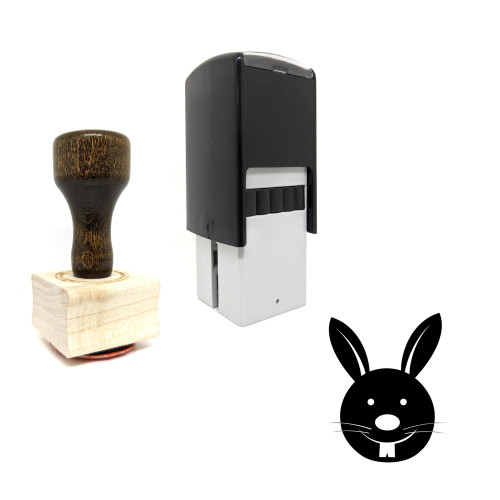 "Rabbit" rubber stamp with 3 sample imprints of the image