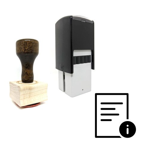 "Information File" rubber stamp with 3 sample imprints of the image