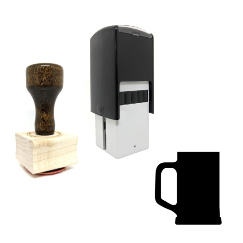 "Beer Mug" rubber stamp with 3 sample imprints of the image