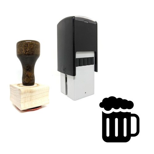 "Beer Mug" rubber stamp with 3 sample imprints of the image