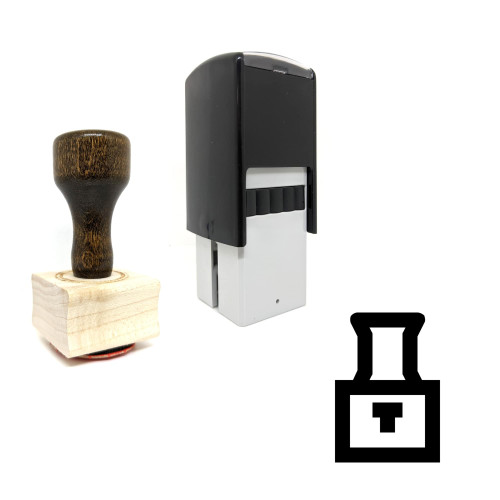 "Dispenser" rubber stamp with 3 sample imprints of the image