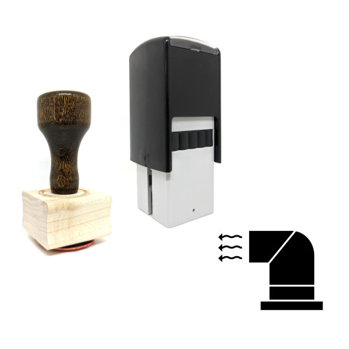 "Air" rubber stamp with 3 sample imprints of the image